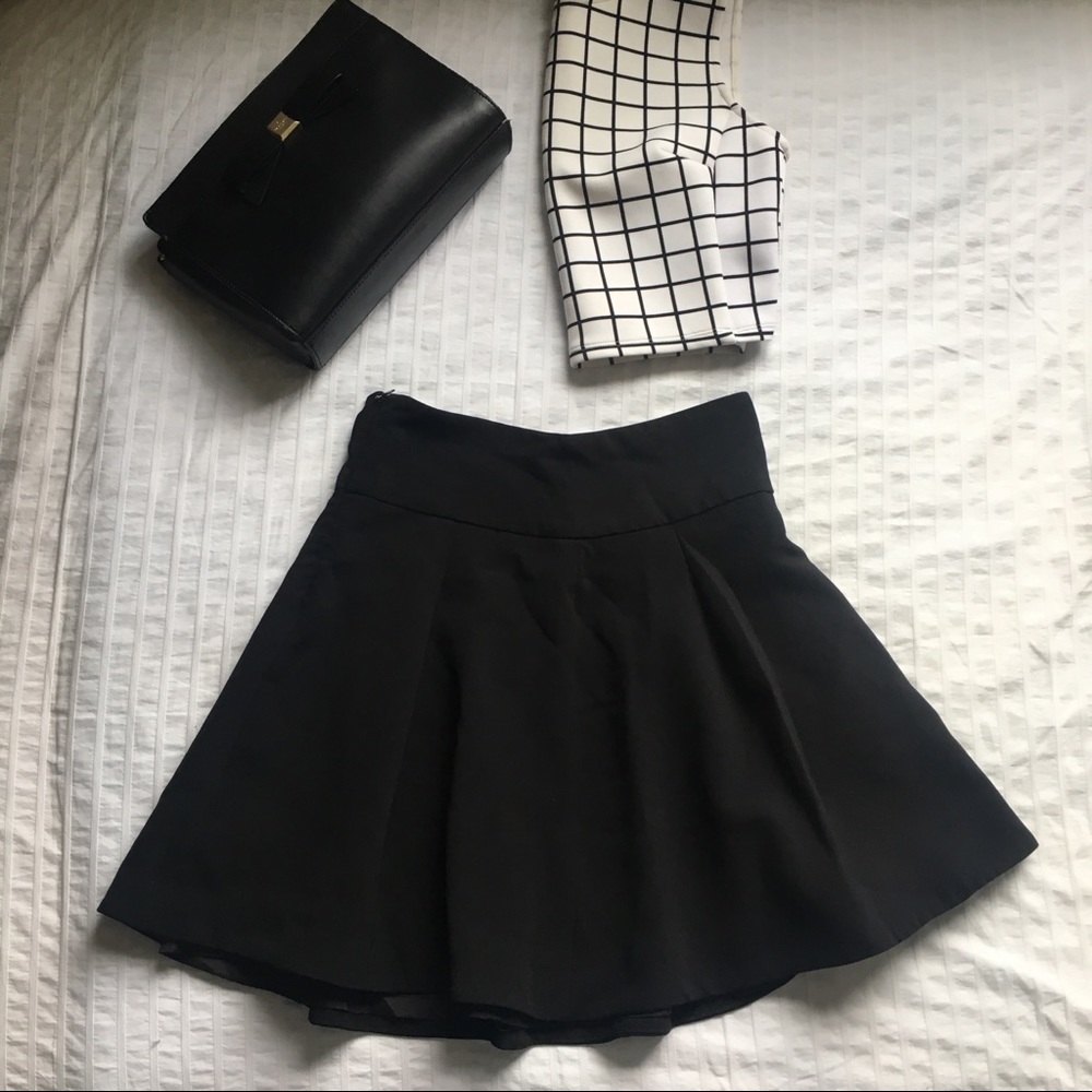 Express Black A-Line Skirt